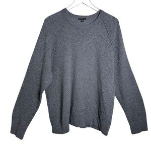 James Perse 100% Cashmere Sweater Men's size 4 size XL  Gray Quiet Luxury